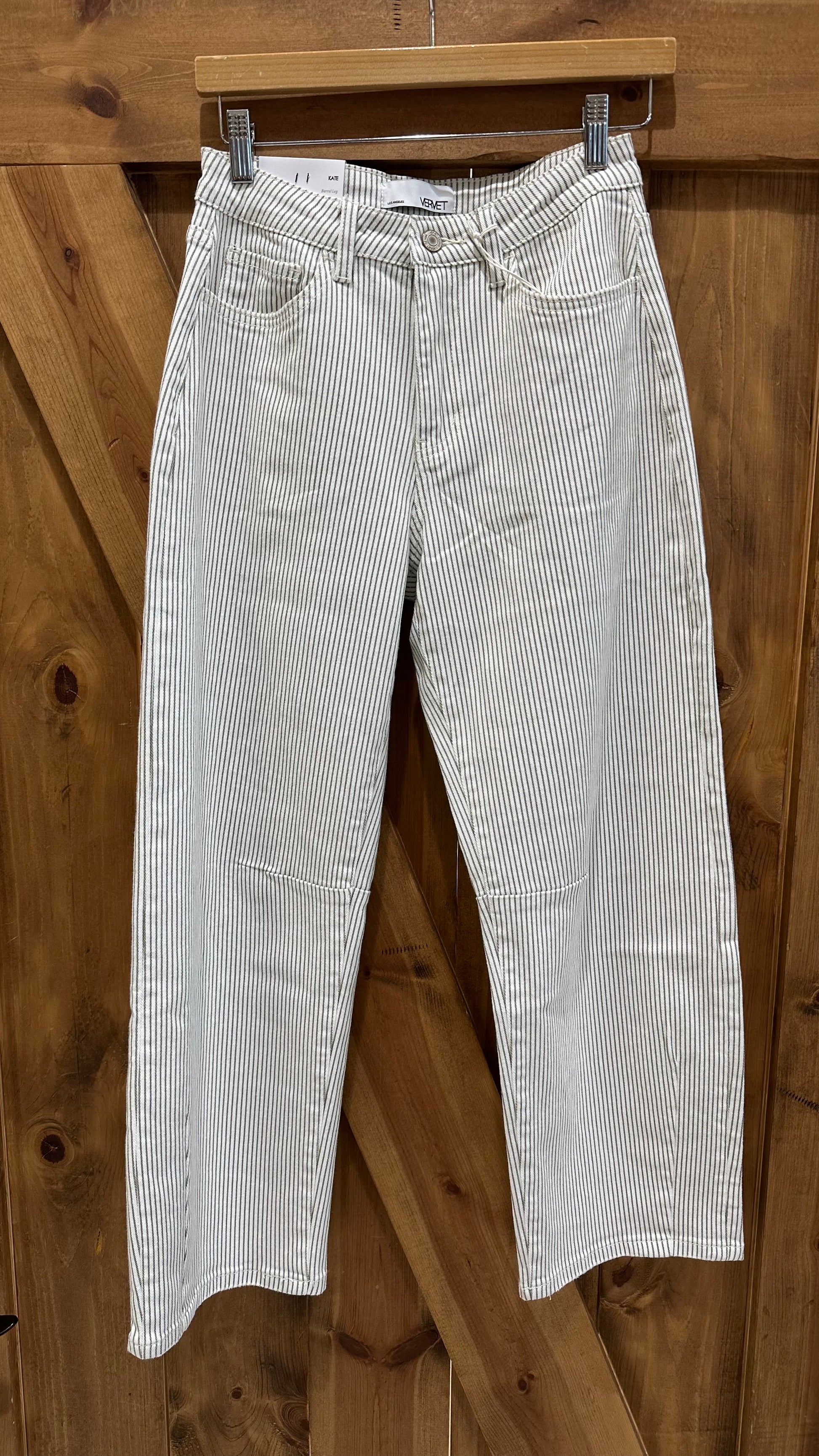 Vervet High Barrel Stripe Denim Jeans