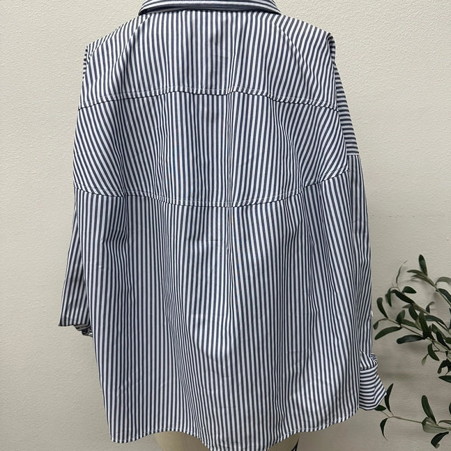 Claire Premium 100% Cotton Poplin Oversized Roll-Up Shirt
