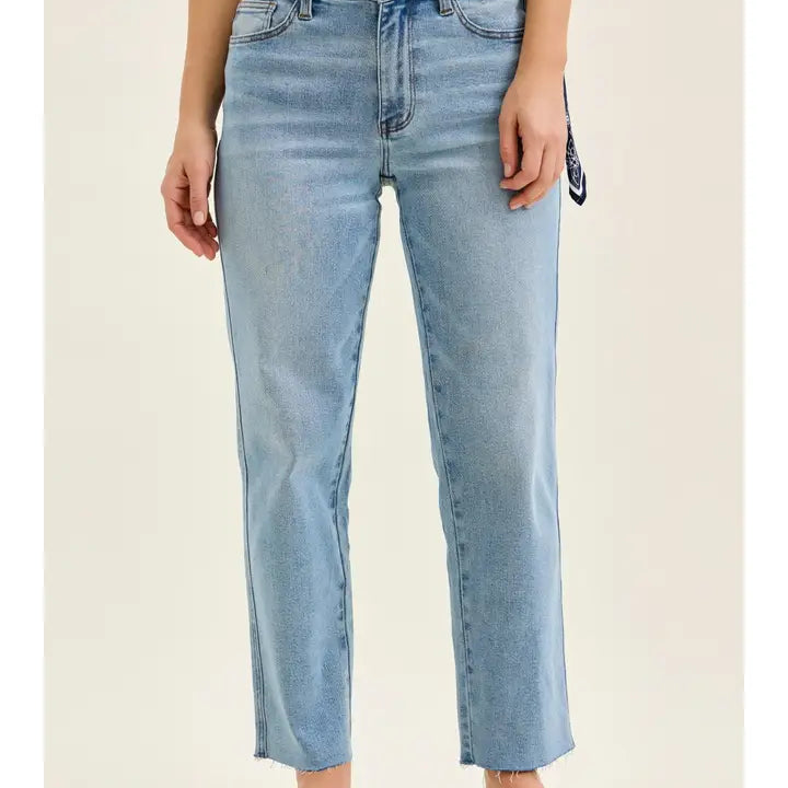 Judy Blue Mr Ankle Straight w/ Bandana Loop