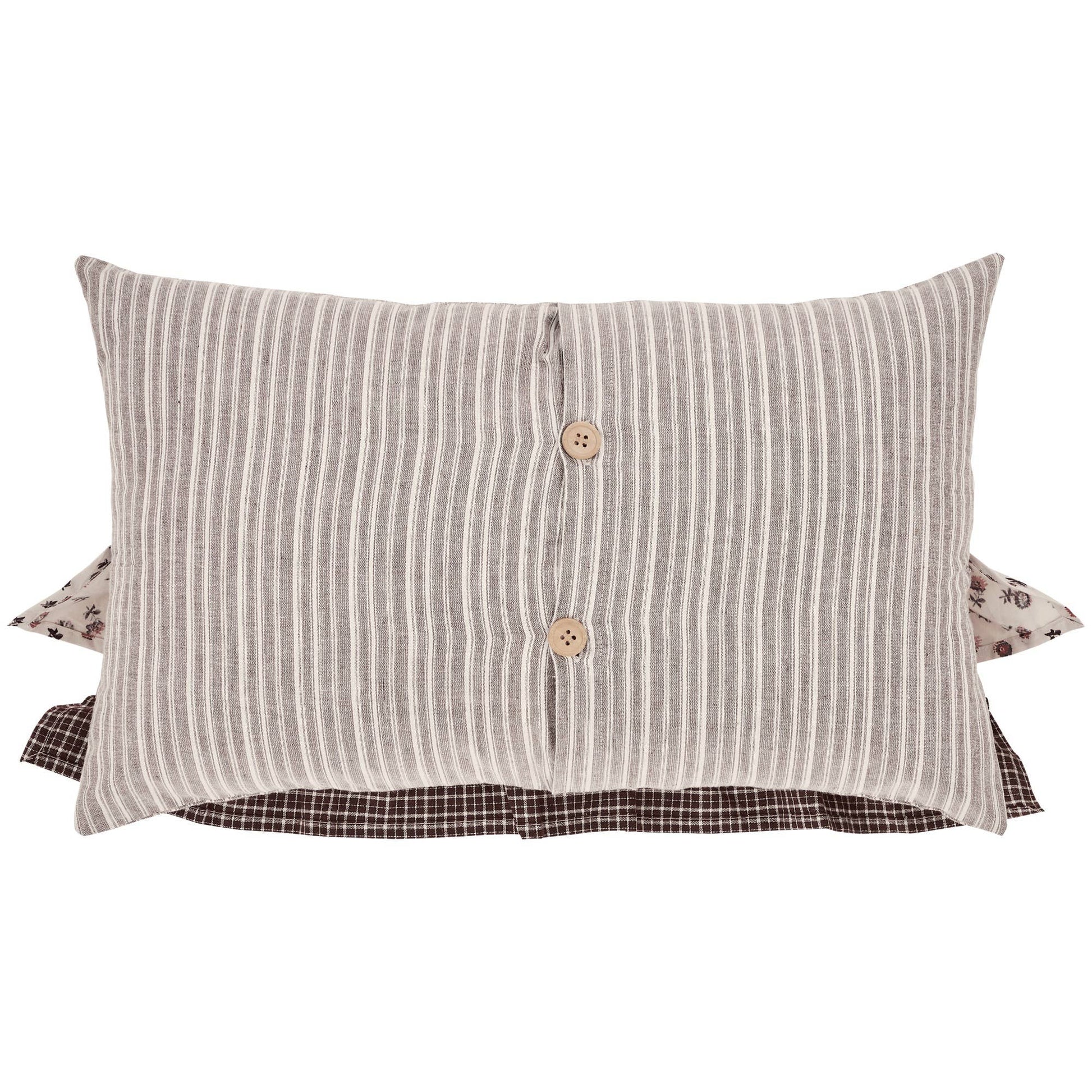 Florette Ruffled Lumbar Throw Pillow 14x22 Farmhouse Cottage