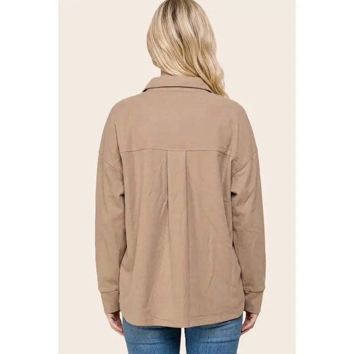 Micro Brushed Relaxed Fit Button-Down Shirt
