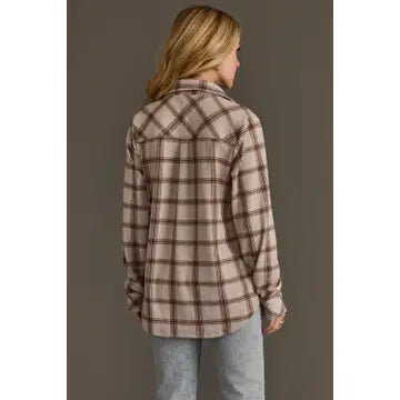 Panache Apparel Plaid Lightweight Button Up
