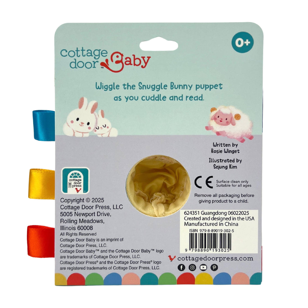Snuggle Bunny Crinkle Finger Puppet Book for Babies