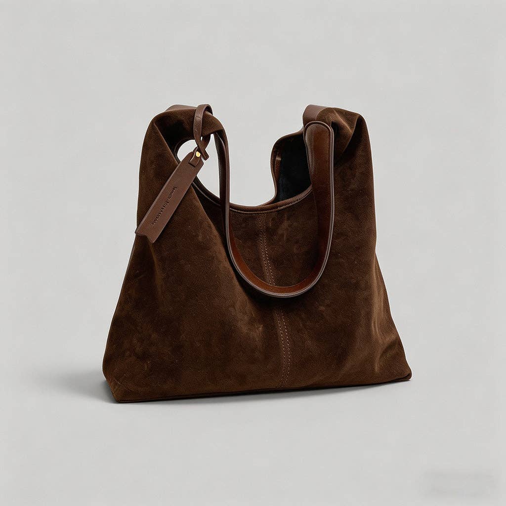 Suede Hobo Shoulder Bag