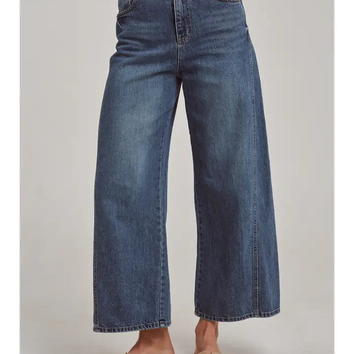 High Rise Wide Leg Relaxed Denim Jeans