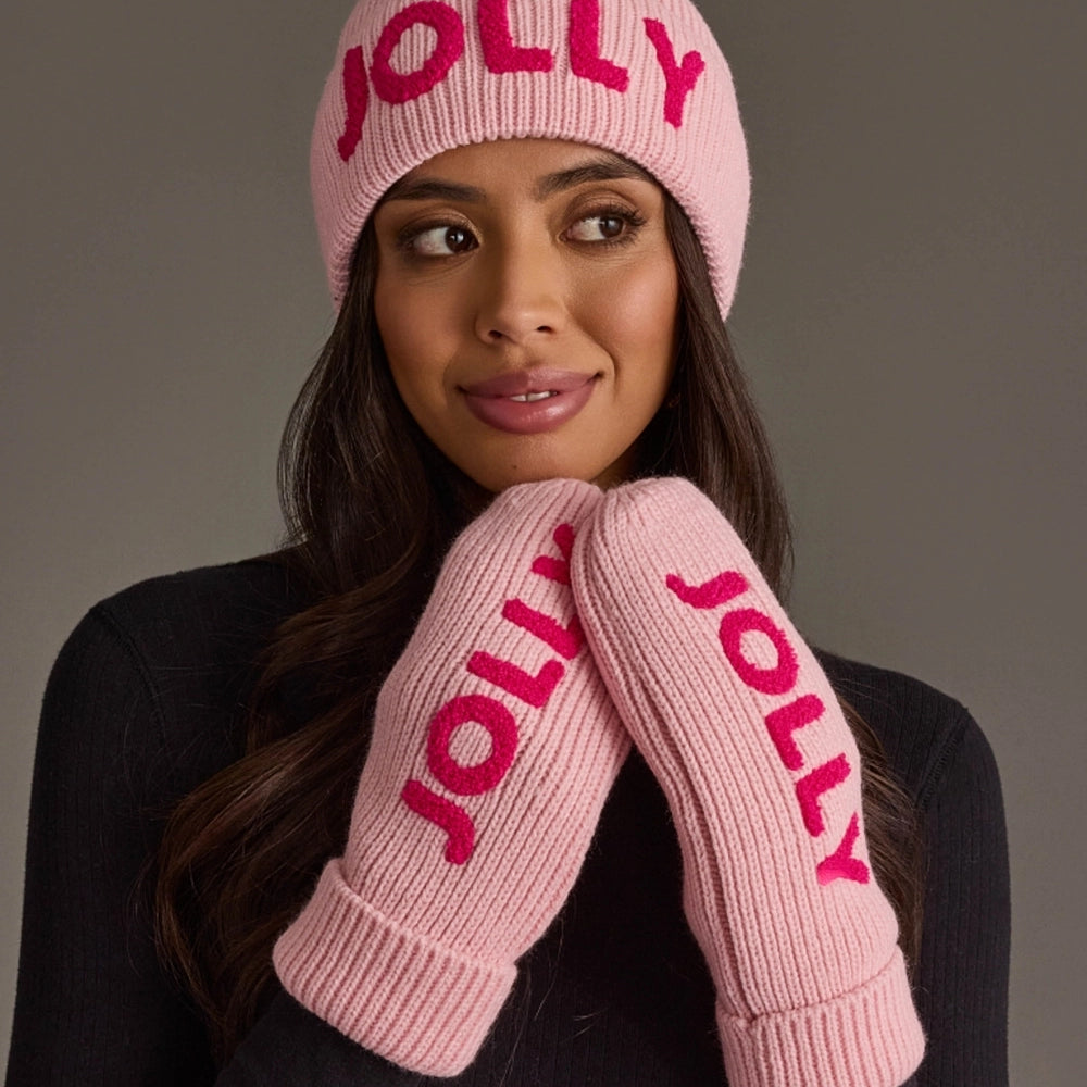 Panache Pink Jolly Knit Pom Hat