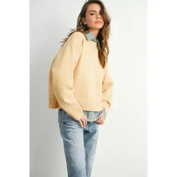 Solid Tie Back Sweater Top