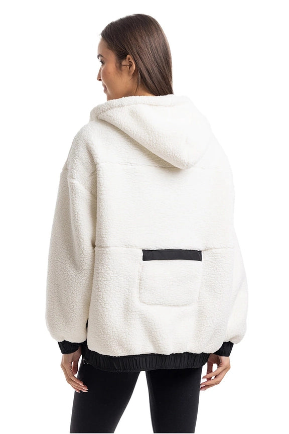Two-Toned Sherpa Fleece Pullover