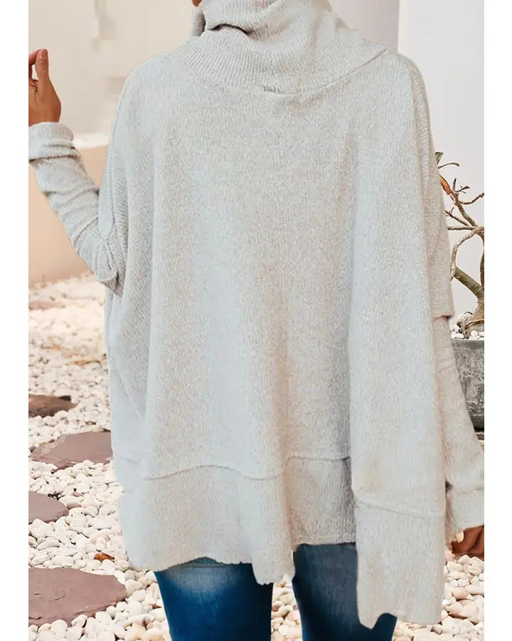 Ldc Knit Cowl Neck Oversize Top
