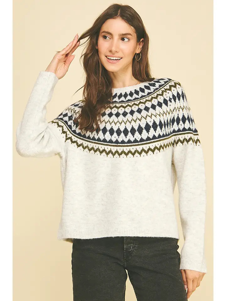 Pinch Nordic Fair Isle Knit Sweater