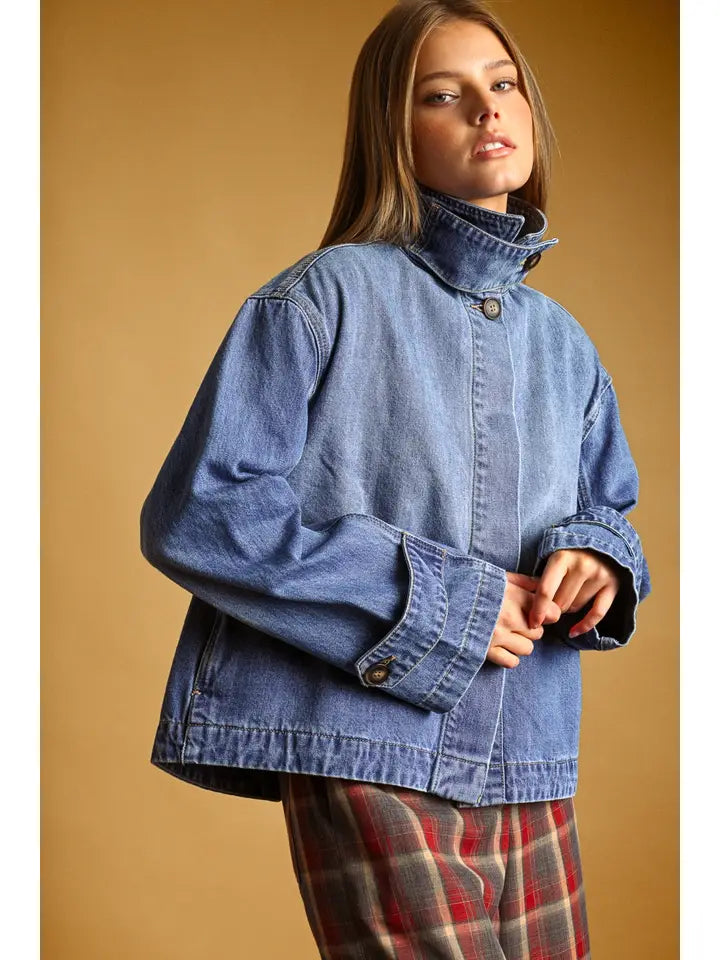 Miou Muse - Shirt Styled Denim Jacket