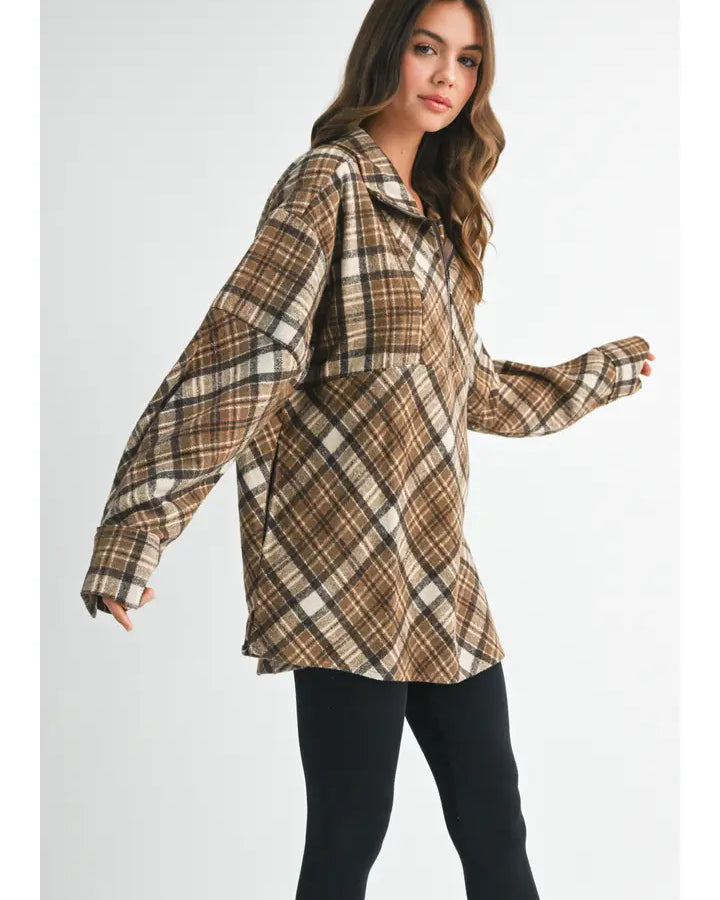 Mya Plaid Pullover