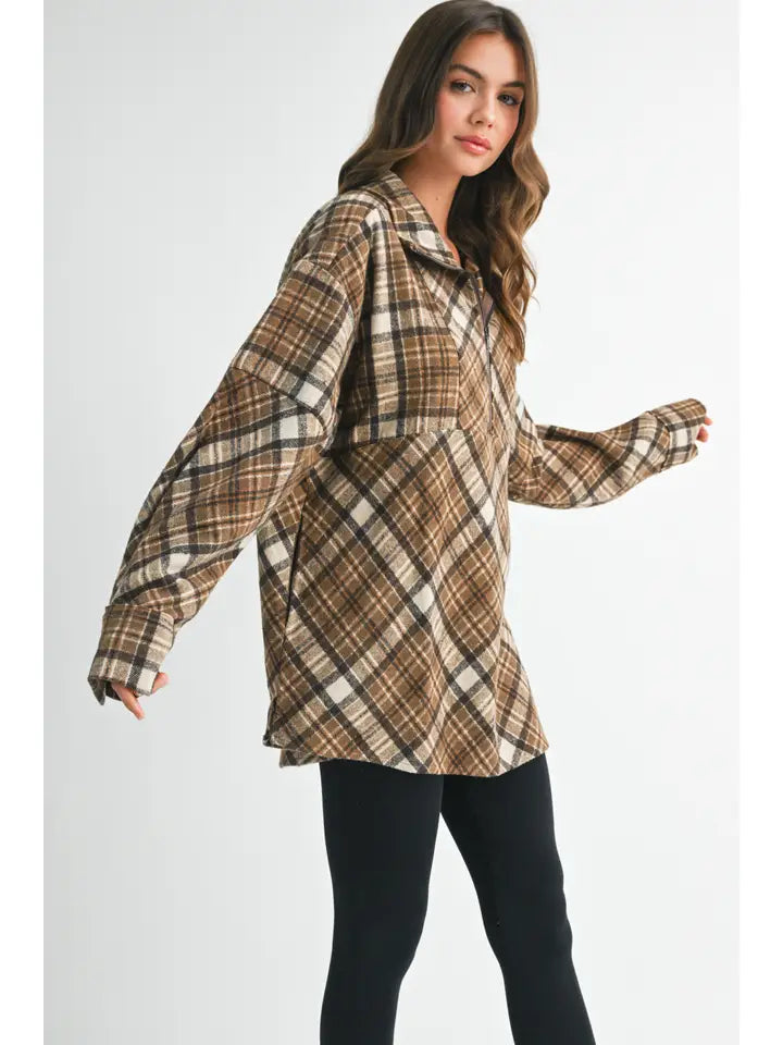 Mya Plaid Pullover