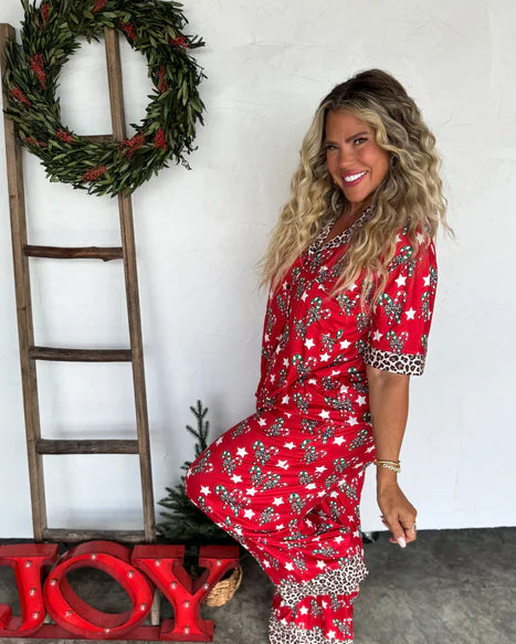 Blakeley Candy Cane Luxe PJ Set