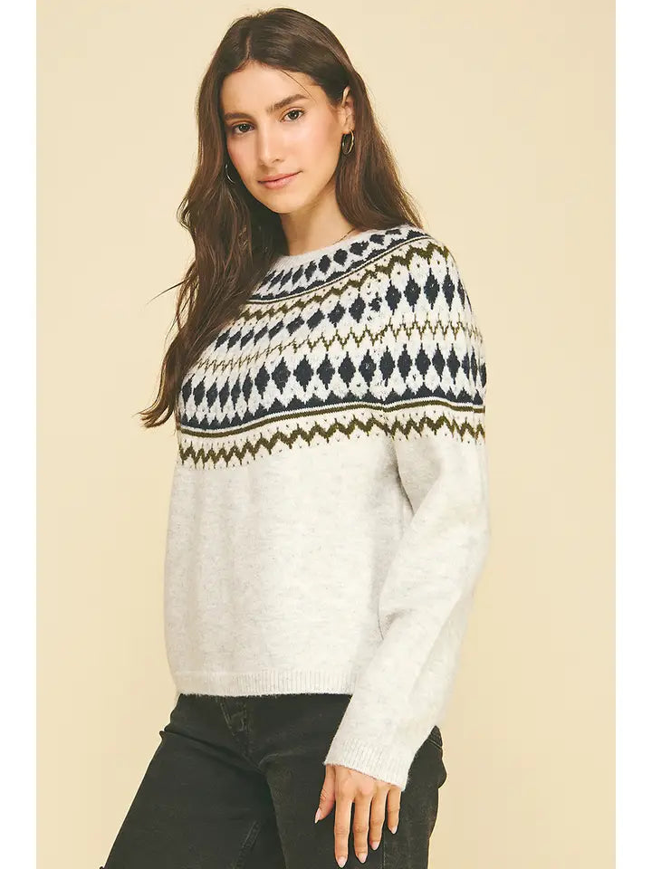 Pinch Nordic Fair Isle Knit Sweater