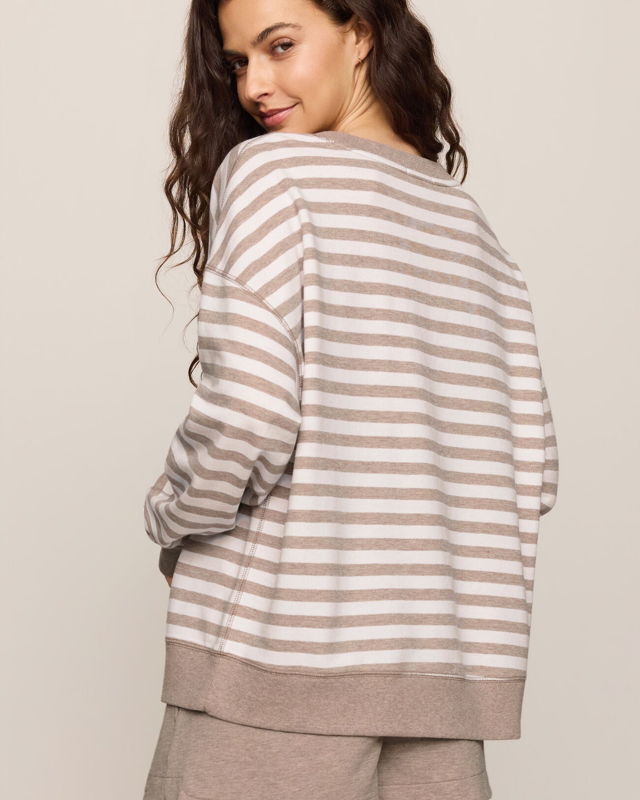 Z Supply Everyday Striped Baby French Terry Crewneck Sweatshirt