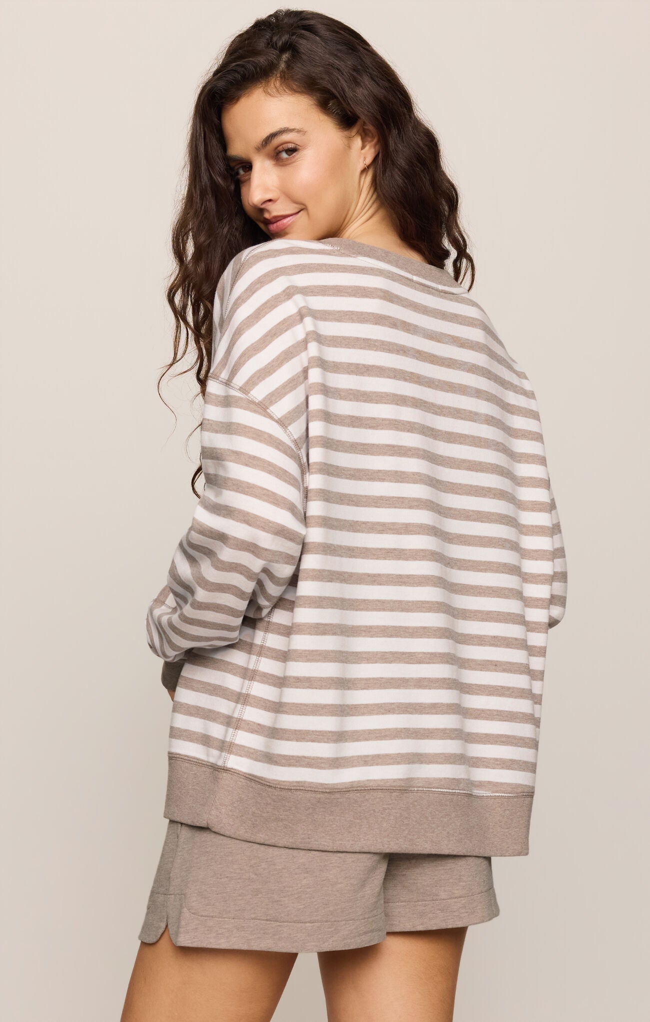 Z Supply Everyday Striped Baby French Terry Crewneck Sweatshirt