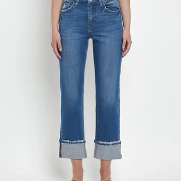Vervet High Rise Cuffed Denim