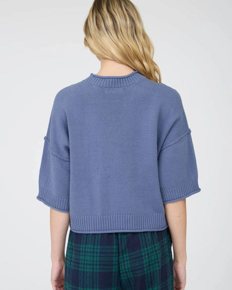 blu pepper exposed seam drop short sleeve