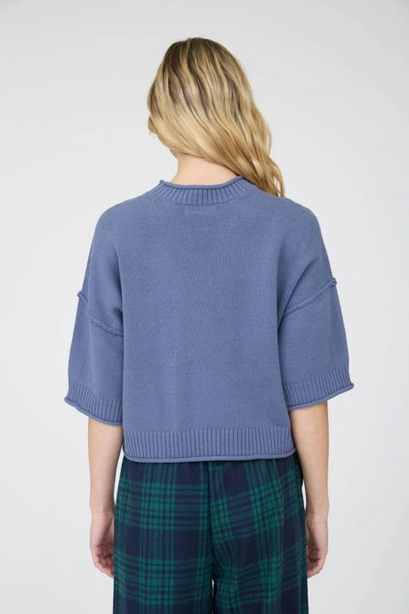 blu pepper exposed seam drop short sleeve