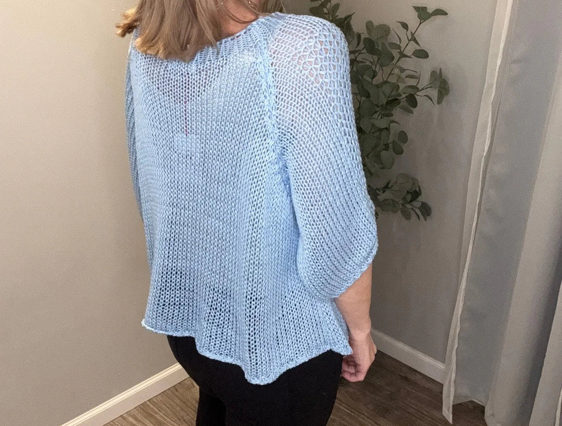 YOLLY Crochet Top Cotton Scoop Neck