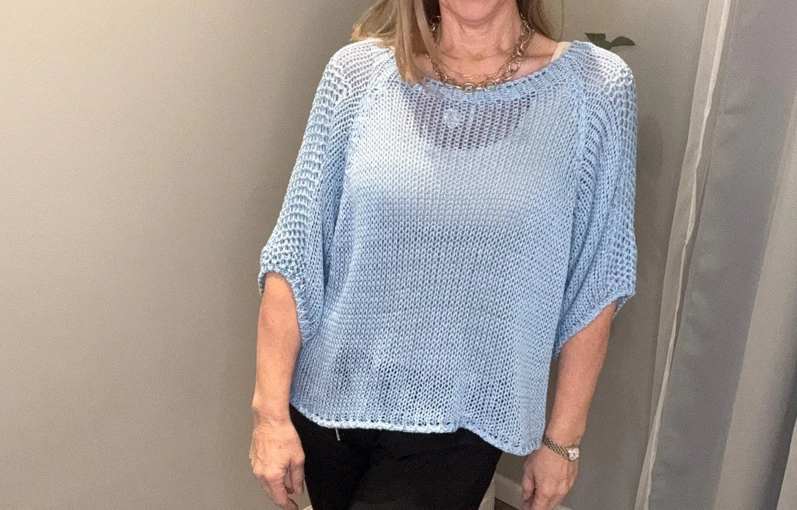 YOLLY Crochet Top Cotton Scoop Neck