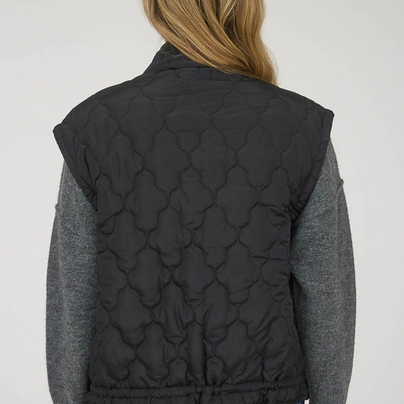 Blu Pepper Black Quilted Puffer Vest