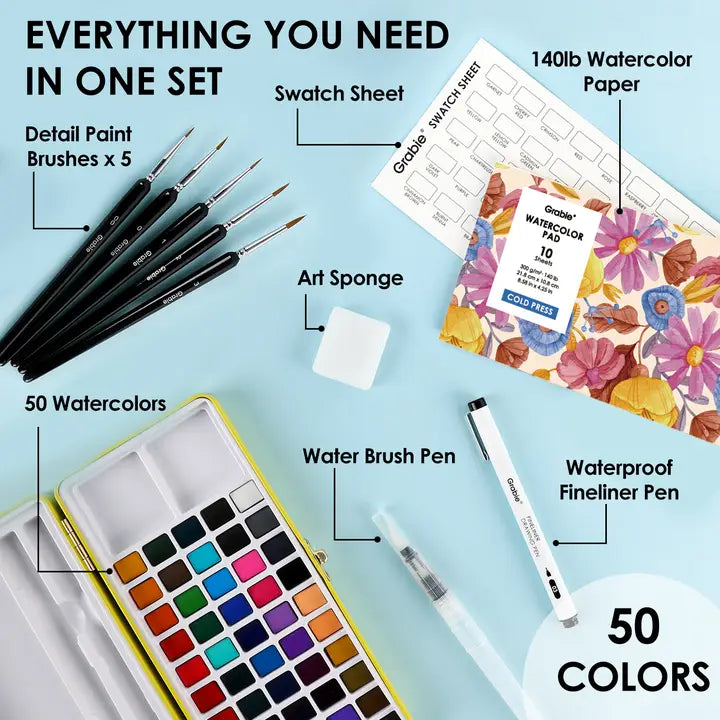 Grabie 50 Watercolors Premium