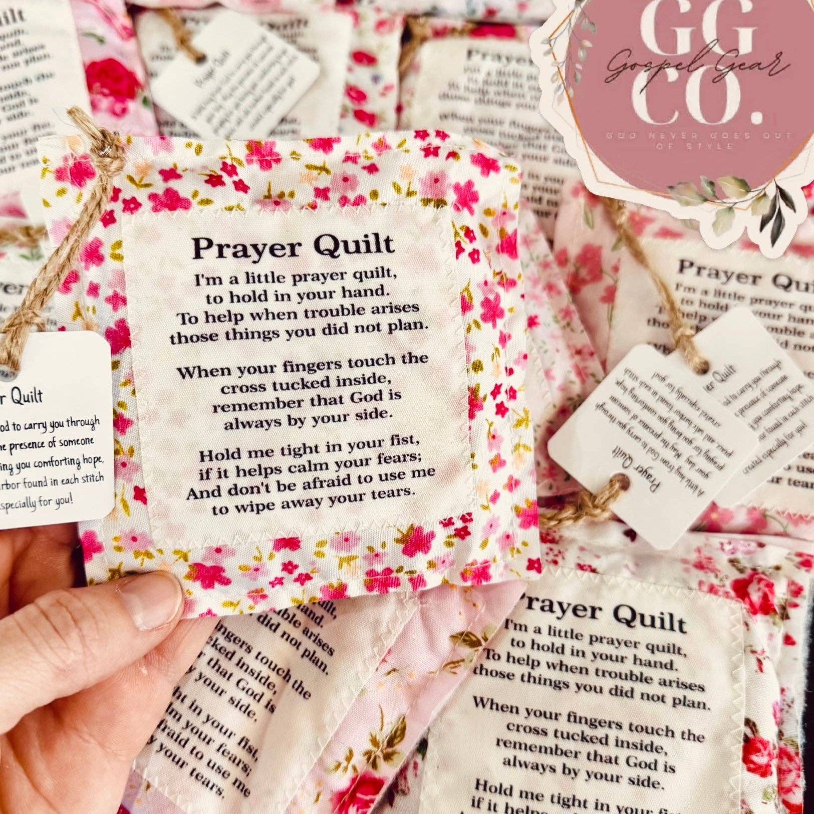 Floral Pink Pocket Prayer Quilt