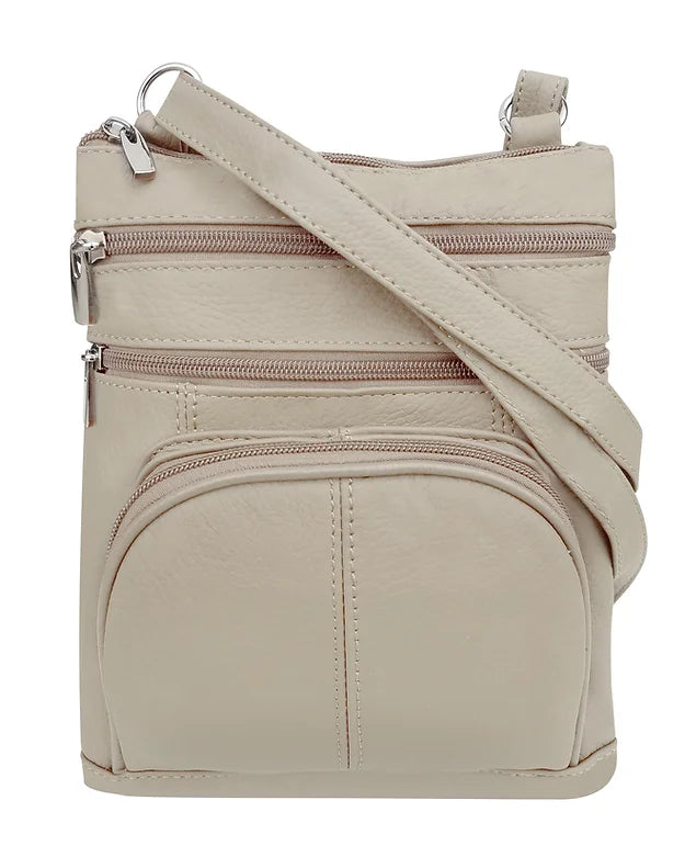 Genuine Cowhide RFID Crossbody Bag