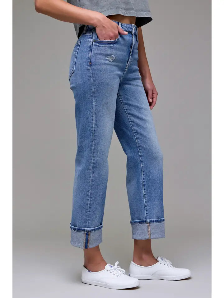 Ella Cuffed High Rise Classic Straight