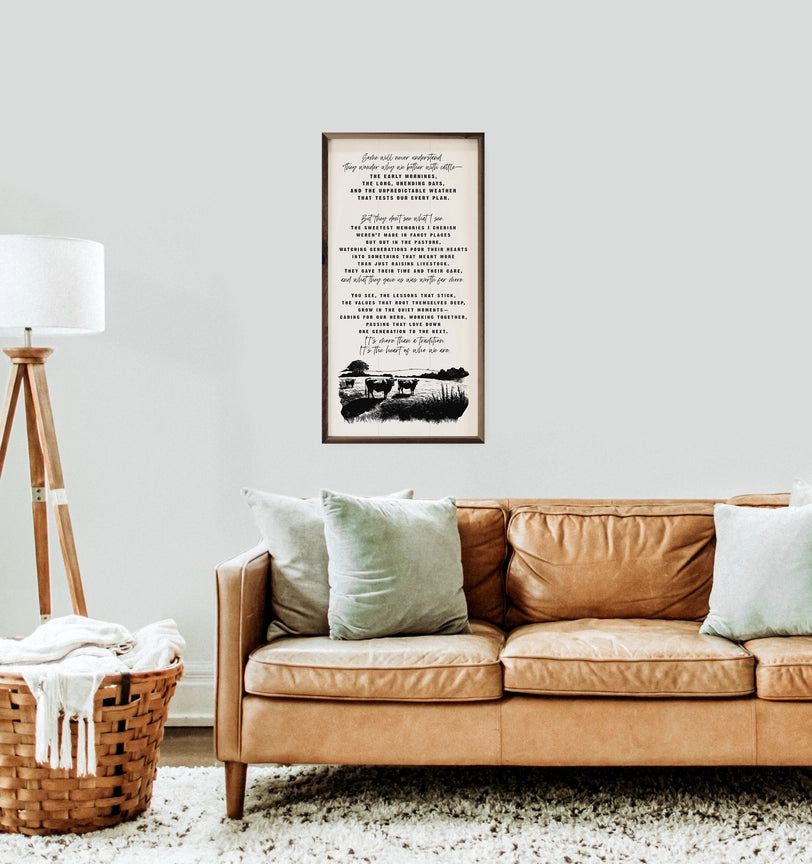 Cattle Story White 12x24