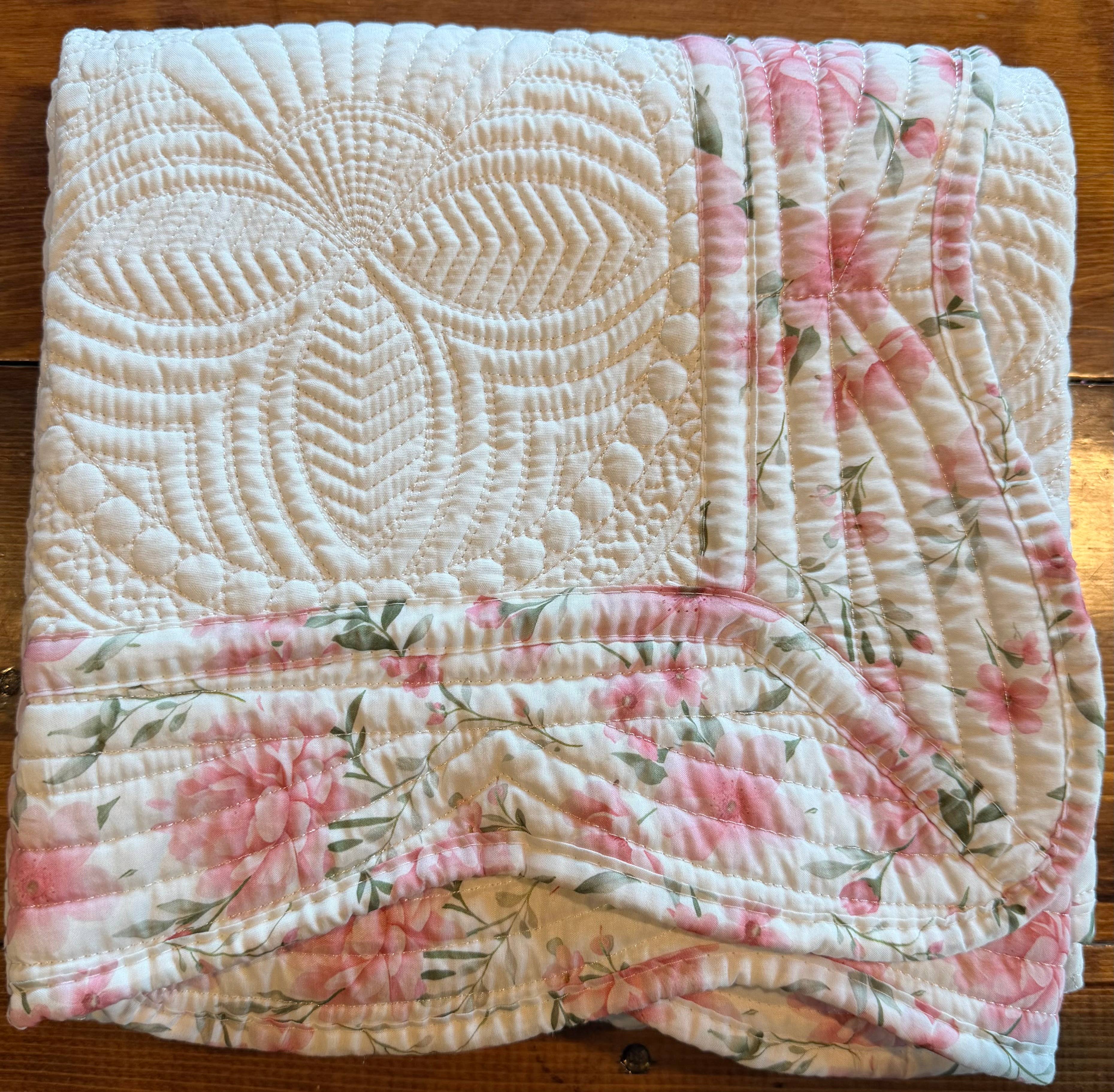 Pink Floral Quilt