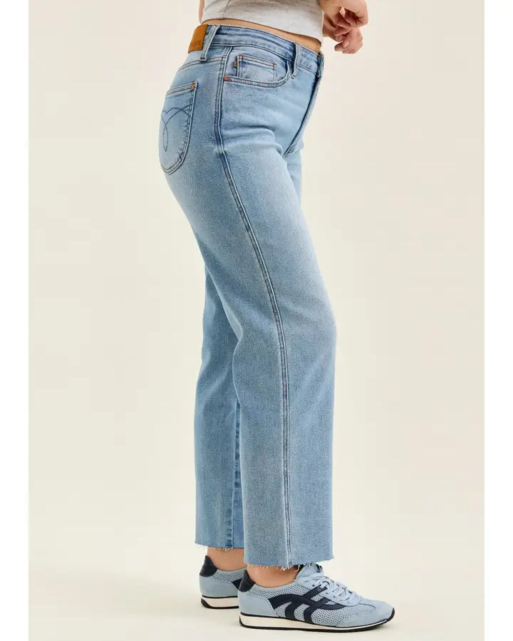 Judy Blue Mr Ankle Straight w/ Bandana Loop