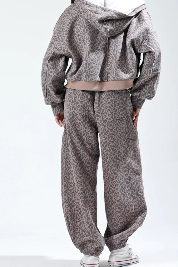 NoaBoa Leopard Print Sweatpants