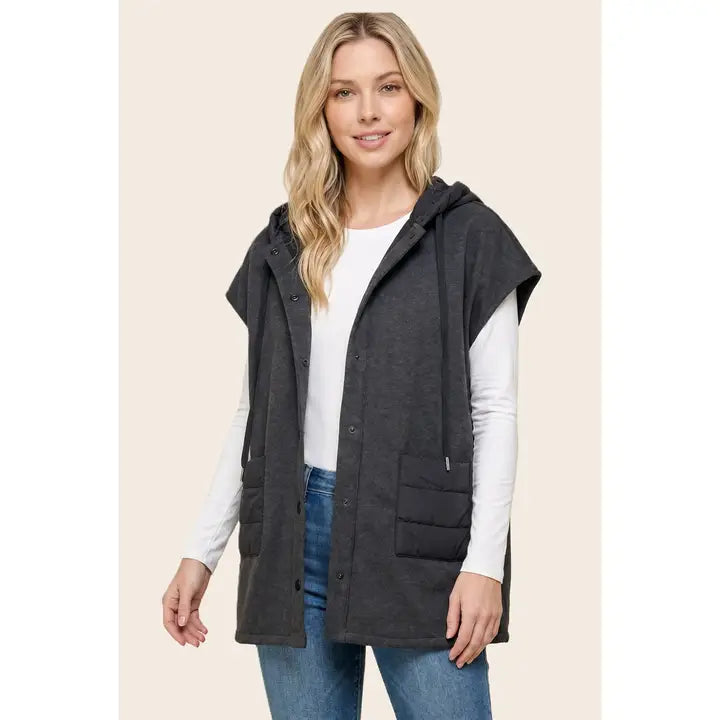 Urban Chic Longline Hoodie Vest