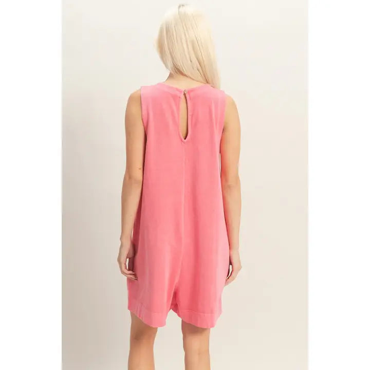 Effortless Summer Relaxed Sleeveless Pocket Romper