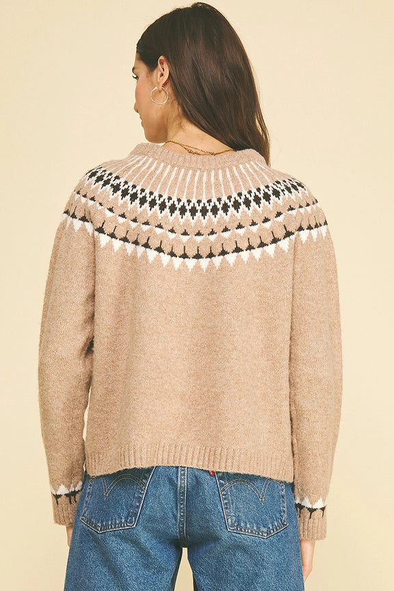 Pinch Northern Style Pattern Knit Sweater