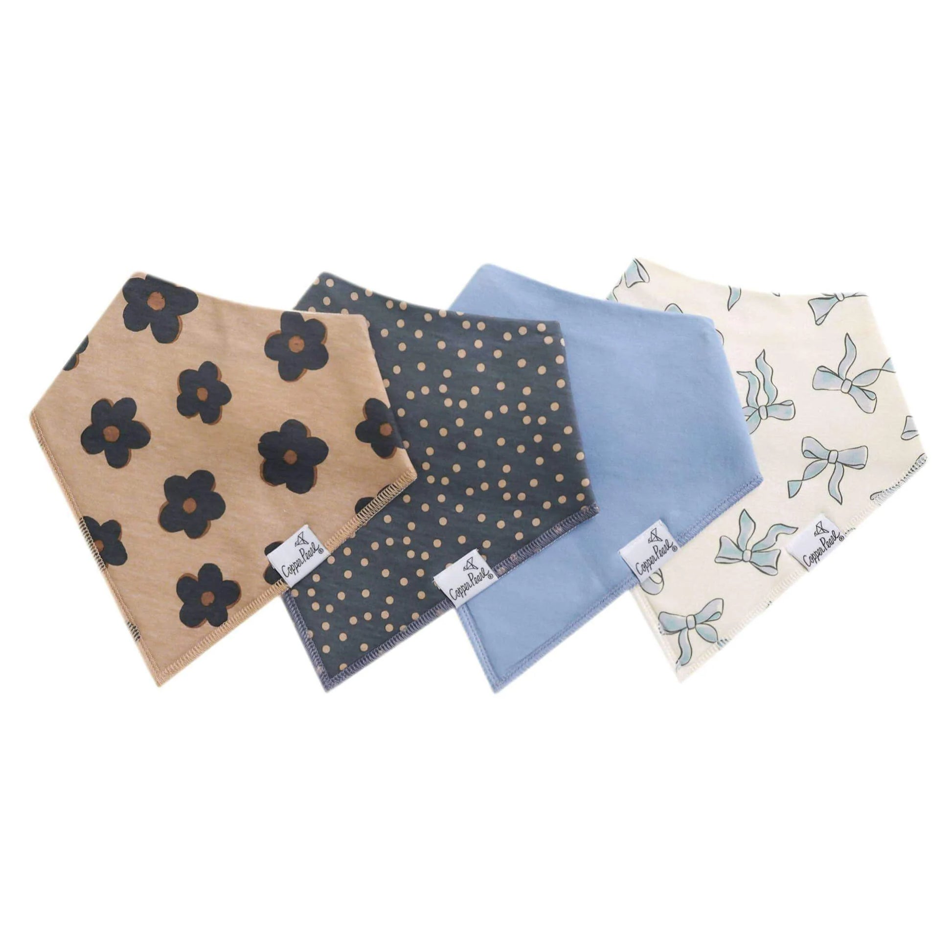 Copper Pearl Baby Bandana Bib Set (4pk)
