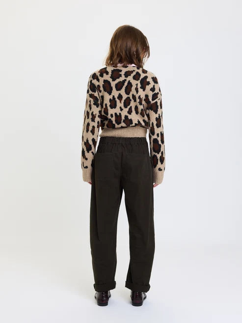 Villa Drawstring Barrel Pant in Fern