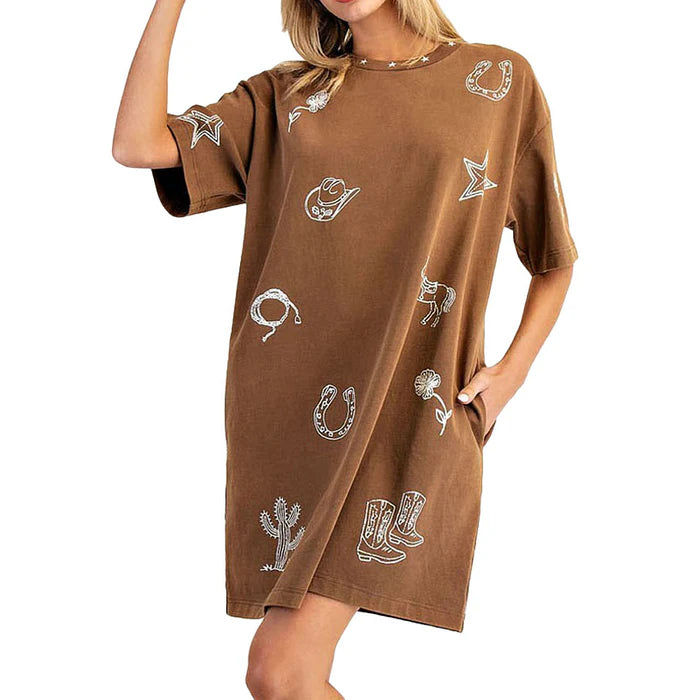 Western T-Shirt Dress