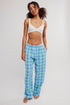 Free People Blue Checkered PJ Pant