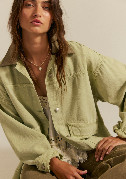 Free People LEMON DENIM JACKET