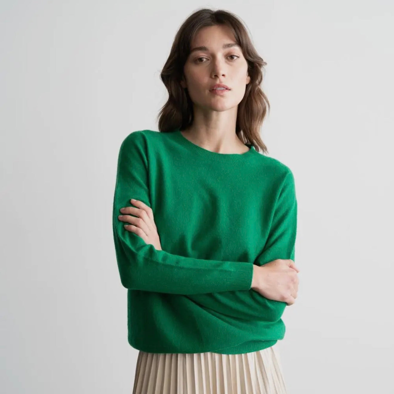 Elle Grey Crew Neck Sweater