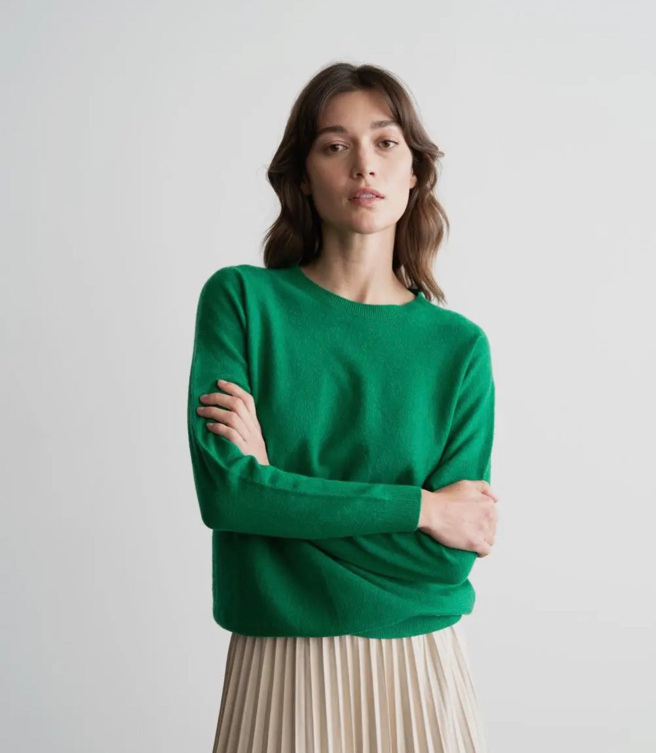 Elle Grey Crew Neck Sweater