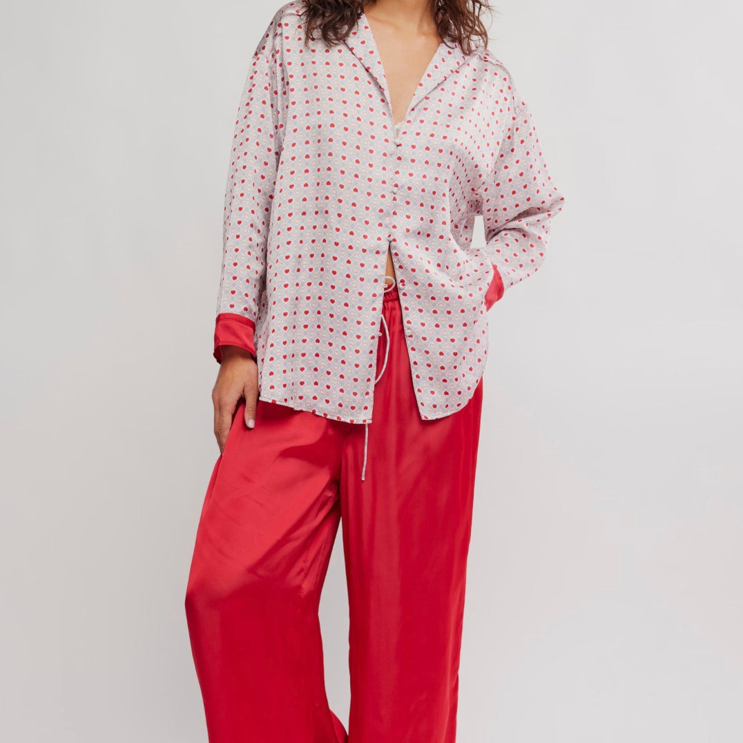 Free People Dreamy Days PJ Set (Heart Print)