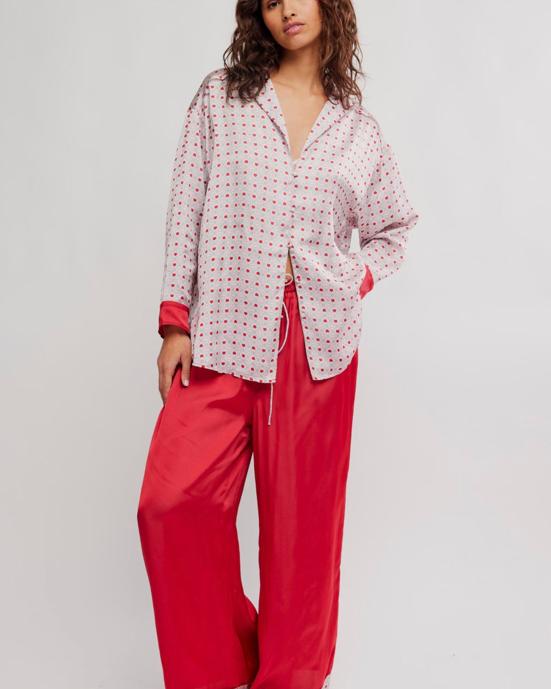 Free People Dreamy Days PJ Set (Heart Print)