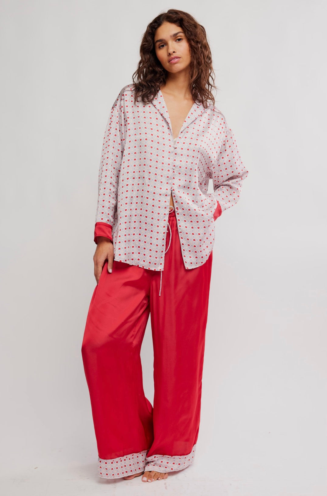 Free People Dreamy Days PJ Set (Heart Print)