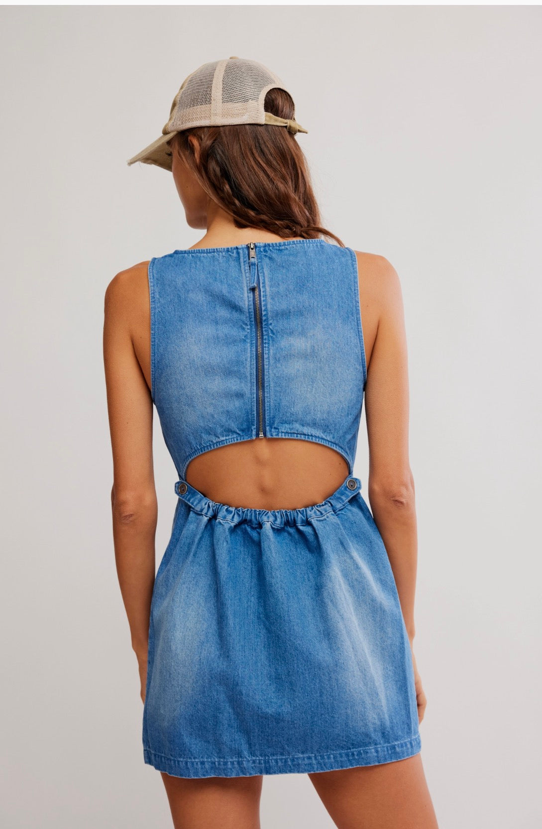 blue free people mini dress Shay Convertible Mini Dress