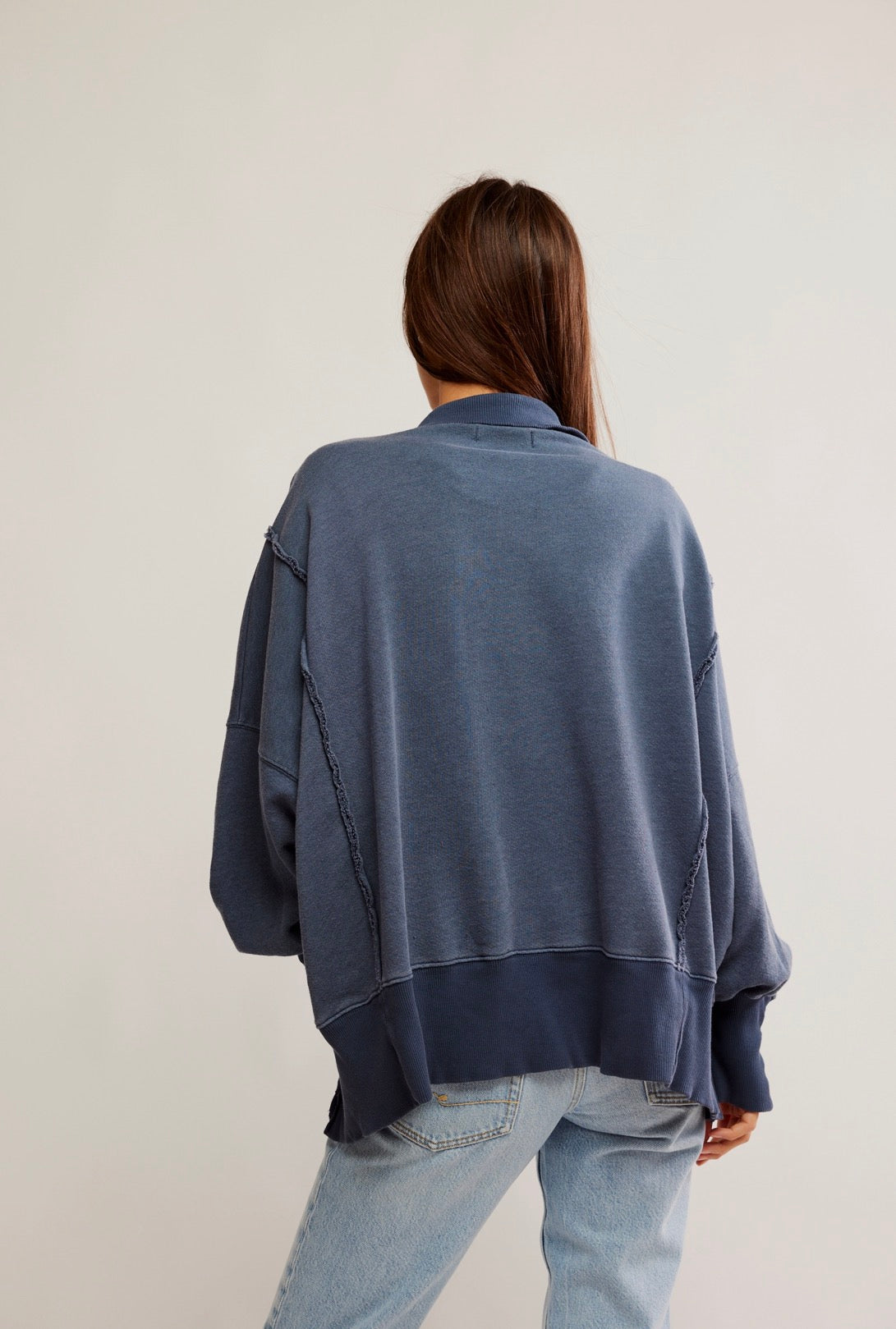 Free People Camden Henley Navy